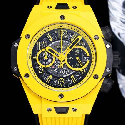 HUBLOT Geneve Big Bang Fake Unico  45mm Yellow Bioceramic Copy Watch